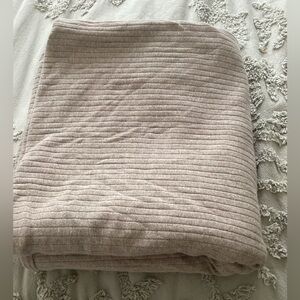 Kate Quinn organic cotton melange rib oatmeal double layer swaddle blanket
